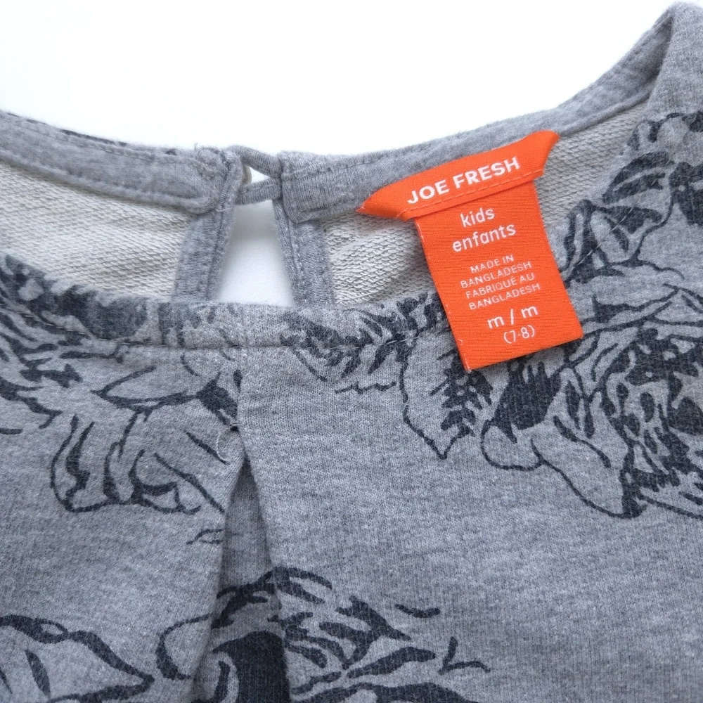 Joe Fresh Floral Print Sweatshirt Dress size 7/8 - Picture 5 of 15